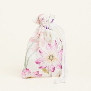 Beauty Home Торбичка с връзка 12 x 17 cm Поплин Цветя в лилави нюанси
