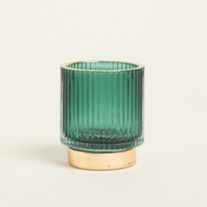 Beauty Home СВЕЩНИК ЗЕЛЕН / ЗЛАТЕН Ø7×8,2cm Ø7×8,2cm