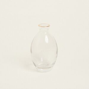 Beauty Home ВАЗА СЪС ЗЛАТЕН РЪБ 12 x 6.9 cm