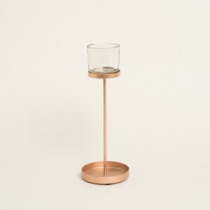 Beauty Home Свещник BILBAO Розово злато 9.50 X 27 CM