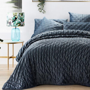 SH-5000-0168 Luxury Velvet (синьо сиво) ОДЕЯЛО