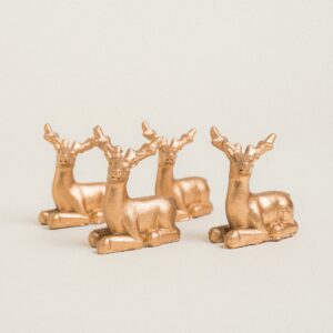 Beauty Home златни еленчета 3x3cm 4 бр.