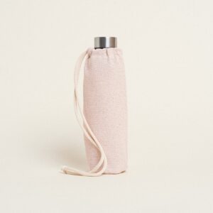Beauty Home Калъф за бутилка с връзка 22 x 12 cm Розово злато LUREX
