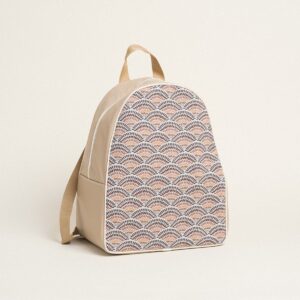 Beauty Home BACKPACK 43x35x23cm Плат с шарки на ветрила в земни цветове