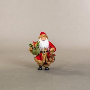 Beauty Home ДЯДО КОЛЕДА ЧЕРВЕН, С КАФЯВА КОЖА, 40cm