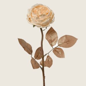Beauty Home РОЗА ЕКРЮ С ЗЛАТЕН БЛЯСЪК 57 cm