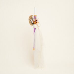 Beauty Home Кръщелна свещ Едноцветна PREMIUM Лилава