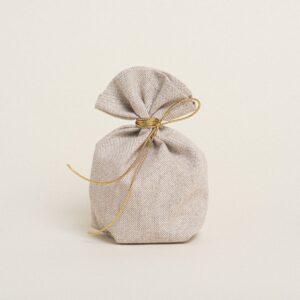 Beauty Home Торбичка с основа 8 x 12 cm Бежов Златист LUREX