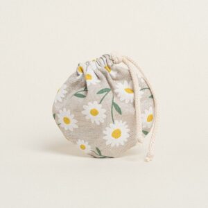 Beauty Home Торбичка Овална с връзка 13 x 14 cm Маргаритки