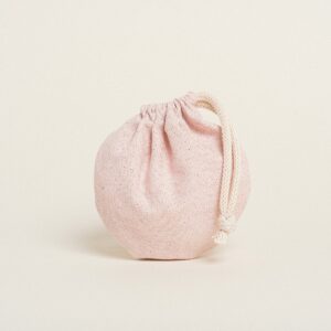 Beauty Home овална торбичка с връзка 13 x 14 cm розово злато LUREX