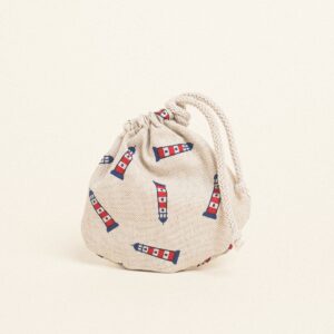 Beauty Home ТОРБИЧКА ОВАЛНА С ВРЪВКА 13 x 14 cm МАЛКИ ФАРОВЕ