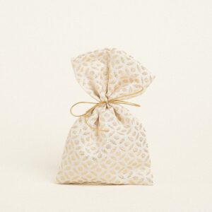 Beauty Home ТОРБИЧКА 14 x 22 cm ЖАКАРД ЕКРЮ- ЗЛАТНО
