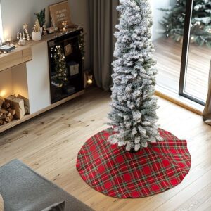 Beauty Home Пола за елха 90 CM Каре Червено Зелено
