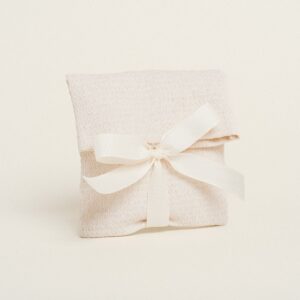 Beauty Home Торбичка с панделка 12 x 17 cm Бродерия ромб Екрю