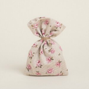 Beauty Home ТОРБИЧКА 12 x 17 cm МИНИ ФЛОРАЛЕН БЕЖОВ