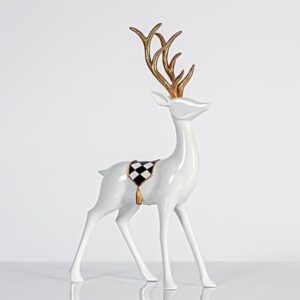 Beauty Home Северен елен Бял, С Златни Рога, 33cm