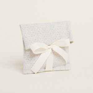 Beauty Home Торбичка с панделка 12 x 17 cm Бродерия Ромб Сив