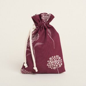 Beauty Home Торбичка с връзка 12 x 17 cm Глухарче Бордо