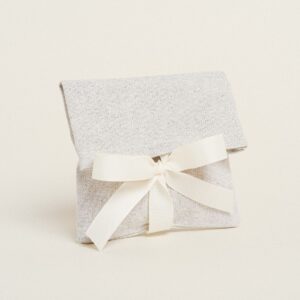 Beauty Home ТОРБИЧКА С ПАНДЕЛКА 12 x 17 cm СИВ СРЕБЪРЕН LUREX