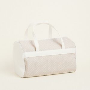 Beauty Home ПЪТНА ЧАНТА 45x30x30cm БЯЛ НА ТОЧКИ