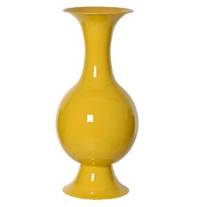 Beauty Home Метална Ваза Жълта 77 x 39 cm