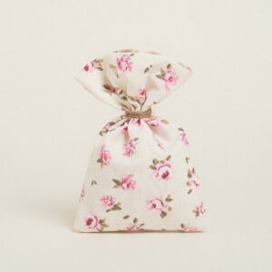 Beauty Home ТОРБИЧКА 12 x 17 cm МИНИ ФЛОРАЛНА ЕКРЮ