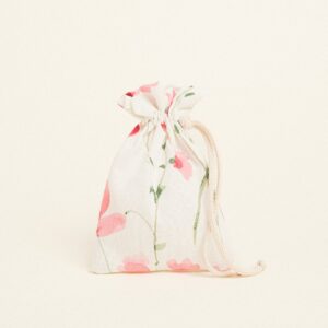 Beauty Home ТОРБИЧКА С ВРЪЗКА 12 x 17 cm ЦВЕТЯ ИРИС И ФРЕЗИЯ