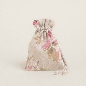 Beauty Home Торбичка с връзка 12 x 17 cm Класически флорален Бежов