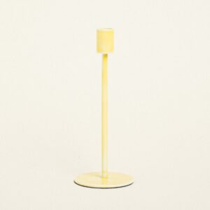 Beauty Home МЕТАЛЕН СВЕЩНИК ЖЪЛТ 23 cm