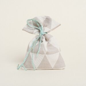 Beauty Home ТОРБИЧКА 12 x 17 cm ЖАКАРД ТРИЪГЪЛЕН РЕТРО БЕЖОВ