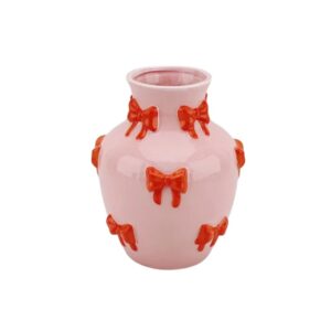 Beauty Home Буркан с Панделки – Розов/Оранжев 14x14x19cm
