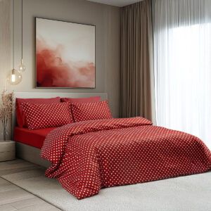 Beauty Home Комплект единичен плик за завивка Art 10101 Fancy 170×250 Червен
