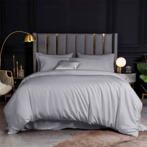 Beauty Home Комплект плик за завивка за макси спалня Bamboo 300tc Art 12051 Silver Fantasy 240x260 Сив