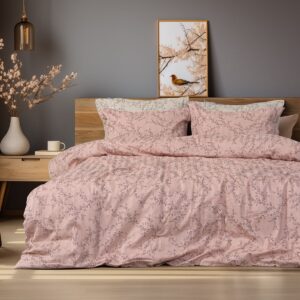 Beauty Home Комплект завивка супер двойна Art 12214 Flora 100% Памучен сатен 300tc 220x240 Сьомга