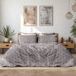 Beauty Home Комплект плик за завивка фланелен супер двойна Leonardo Art 12333 230x250 Сив