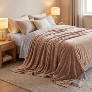 Beauty Home Одеяло двойно Velora Art 12550 100% полиестер супер меко 550gsm 220x240 Пясъчно