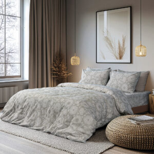 Beauty Home Комплект двойно покривало за легло Moments Art 12567 220x240 Маслинено,Сиво
