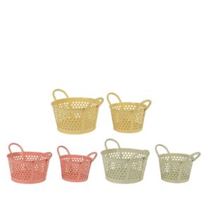 Beauty Home Метални кошници с дръжка 29 x 21 x 16 cm , 24,5 x 16,5 x 15 cm КОМПЛЕКТ 2 БР.