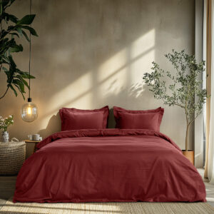 Beauty Home Комплект двойни чаршафи Art 1700 Harmony 200x270 Бордо