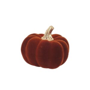 Beauty Home Тиква кадифена кехлибарена със златно Ø9 x 7 cm