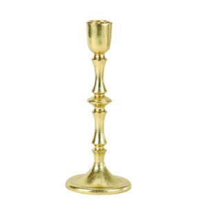 Beauty Home Метален свещник Gabina – Златен Ø9x23cm