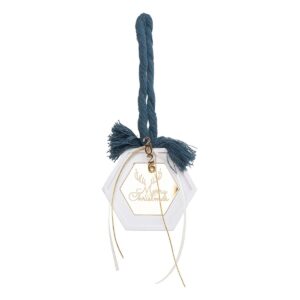 Beauty Home Висящ керамичен многоъгълник с PLEXI MERRY CHRISTMAS петрол