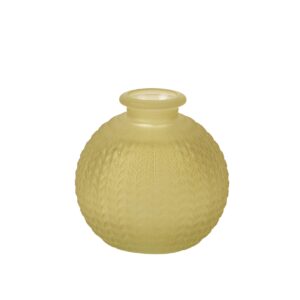 Beauty Home Ваза Alice от резбовано стъкло в цвят шамфъстък Ø8,5×8,5cm – 200ml