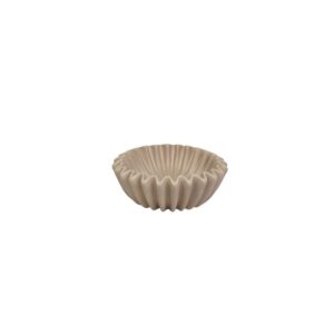 Beauty Home Купа керамична Плисе – Taupe 15x15x4,5 cm