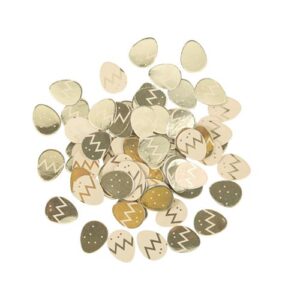 Beauty Home Конфети Яйца Бежово и Златно 2 x 1,6 cm 13g