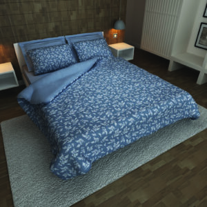 Двоен комплект 200x260см. Cotton stories Дъб (син)