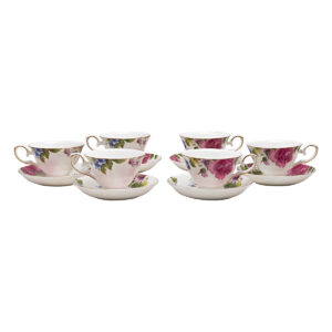 Beauty Home Комплект порцеланови чаши за чай 12 бр. Eternal Art 7715 Дизайн Цвете