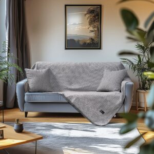 Beauty Home Покривало за двуместен диван Art 8640 170x240 Сив