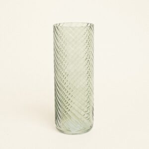 Beauty Home Стъклена Ваза с Ефект на Завихряне 10cm x 26.5cm