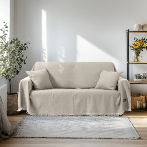 Beauty Home Покривала комплект 3 бр. Amos Art 8729 (170x170+170x240+170x290) Екрю